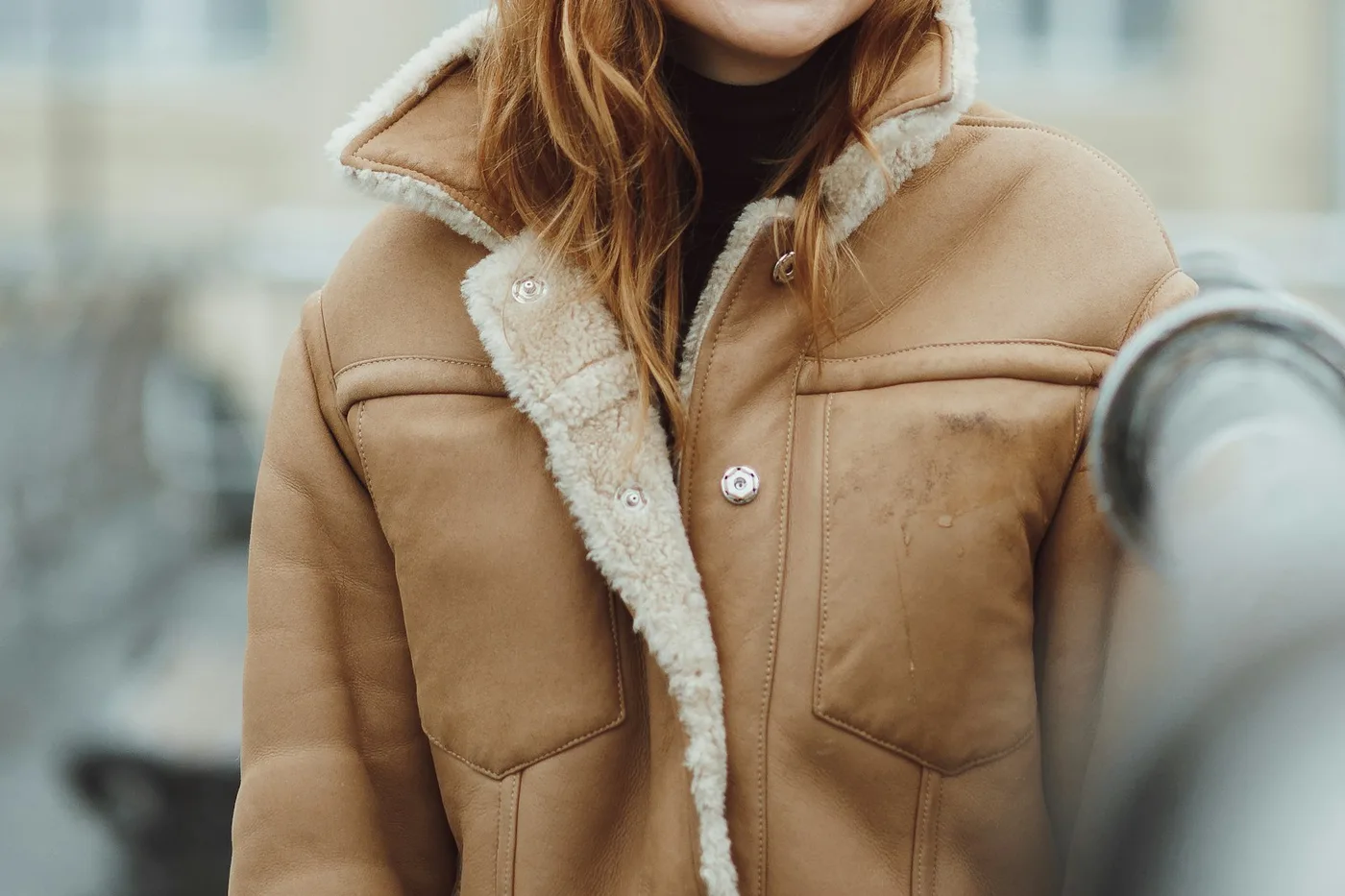 Shearling-Lined Leather Jacket — Series 24