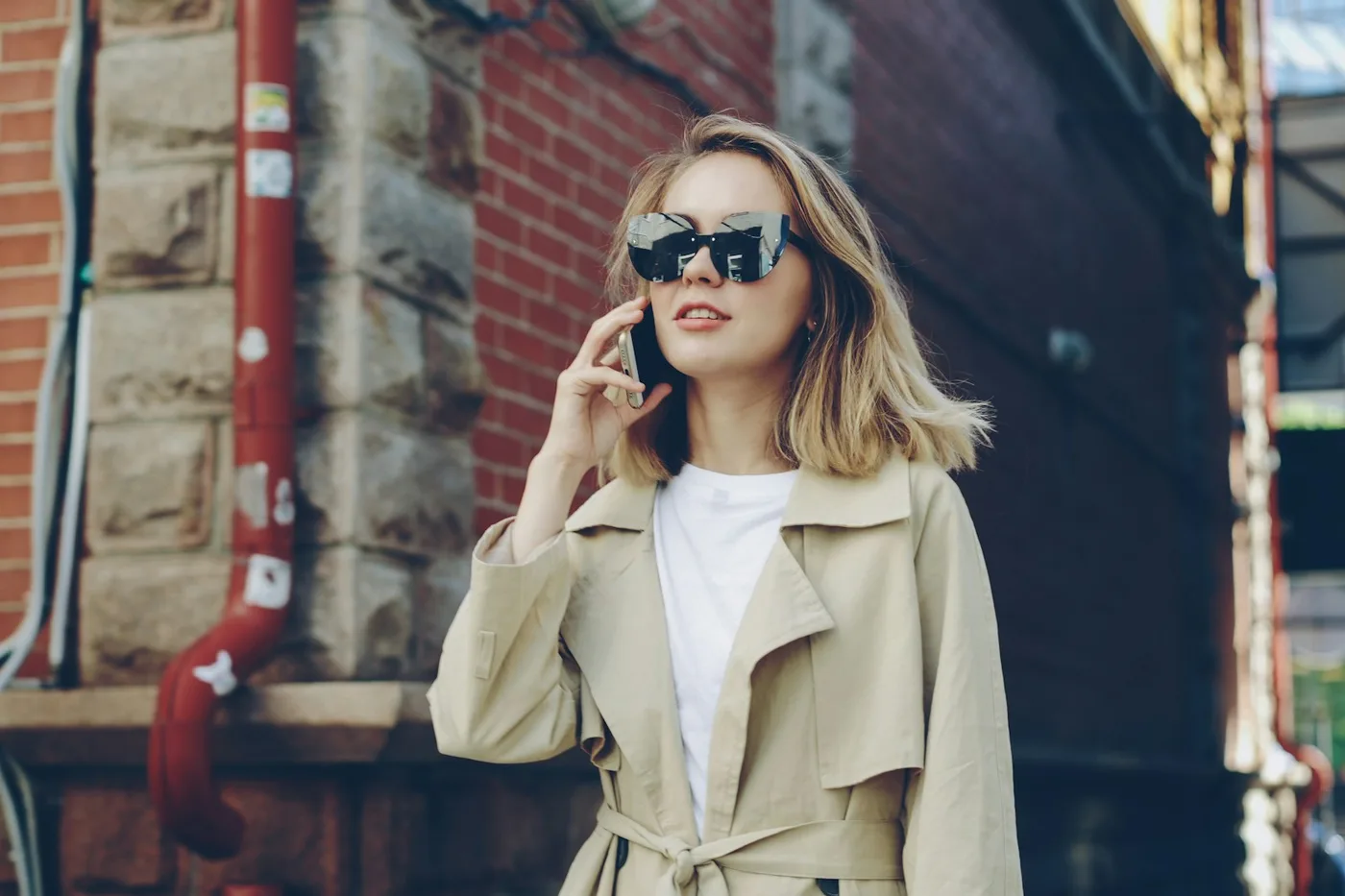 Long Cotton Gabardine Trench Signature