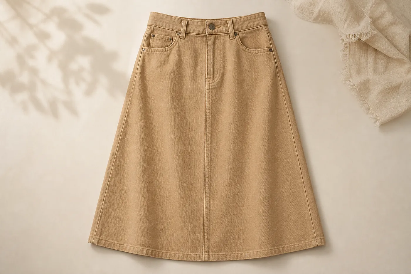 Denim A-Line Skirt No.07