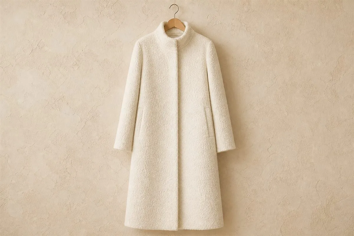 Manteau Long en Laine Bouclée No.17