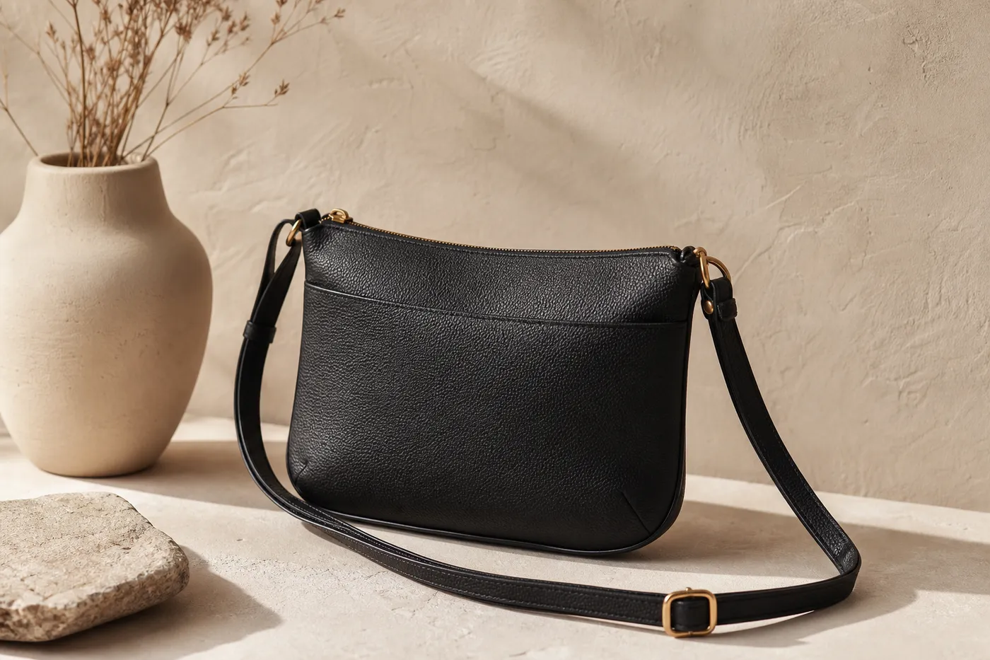 Mini Vegan-Leather Crossbody Signature